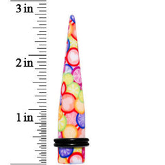 00G Groovy Retro Flower Acrylic Taper