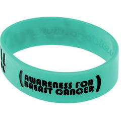 Teal Black Boobies Rule Awareness for Breast Cancer Bracelet
