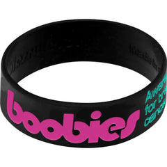 Black Pink Boobies Awareness for Breast Cancer Bracelet
