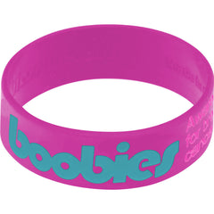 Purple Aqua Boobies Awareness for Breast Cancer Bracelet