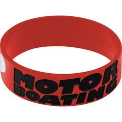 Red Black I Love Motor Boating Breast Cancer Bracelet