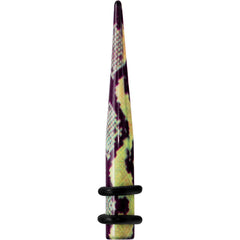 4G Green Snake Skin Acrylic Taper