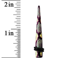 2G Green Snake Skin Acrylic Taper