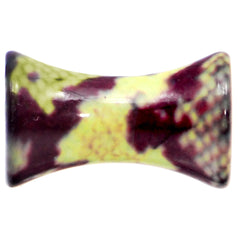 6G Green Snake Skin Acrylic Saddle Plug
