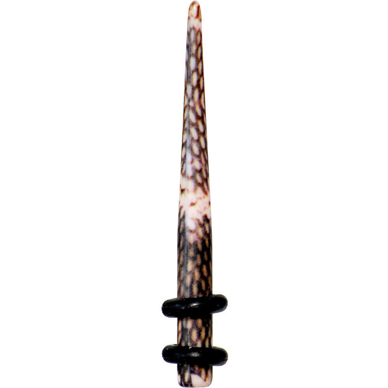 8G Blushing Snake Skin Acrylic Taper