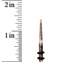 8G Blushing Snake Skin Acrylic Taper