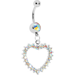 Passionate Aurora Hollow Heart Belly Ring