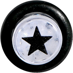 4G Clear Acrylic Glitter Black Star Confetti Taper