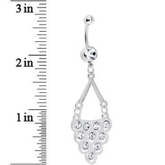 Crystalline Gem Lavish Lace Cascade Dangle Belly Ring