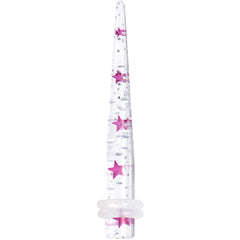 4G Clear Acrylic Glitter Purple Star Confetti Taper
