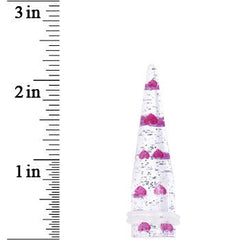 9/16 Clear Acrylic Glitter Purple Heart Confetti Taper