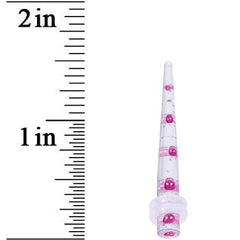 6G Clear Acrylic Glitter Purple Skull Confetti Taper