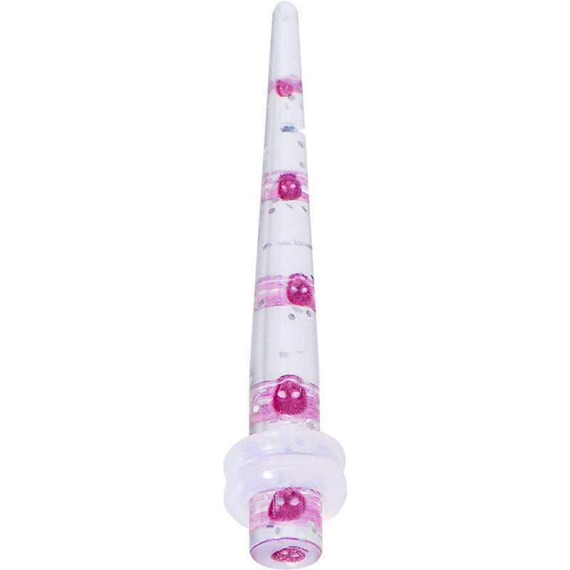 6G Clear Acrylic Glitter Purple Skull Confetti Taper