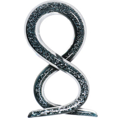 4G Silver Dichroic Glass Double Twist Taper