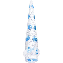 00G Clear Acrylic Glitter Blue Skull Confetti Taper