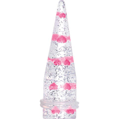 Clear Acrylic Glitter Pink Heart Confetti Taper 8G to 16mm
