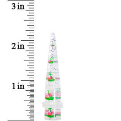 00G Clear Acrylic Glitter Pink Cherry Confetti Taper