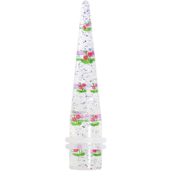 1/2 Clear Acrylic Glitter Pink Cherry Confetti Taper