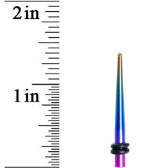 8G Acrylic Electric Rainbow Straight Taper