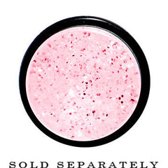 5/8 Pink Acrylic Silver Glitter Taper