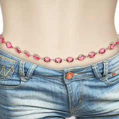 Aphrodite Amore Pink Gem Adjustable Belly Chain