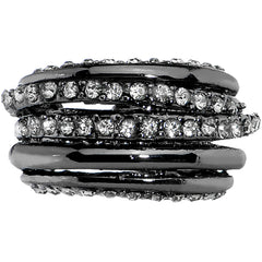 Multi Row Dazzling Gem Adjustable Ring
