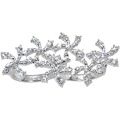 Crystalline Star Spangled Double Finger Ring