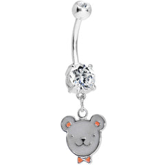 Crystalline Gem Teddy bear Delight Belly Ring