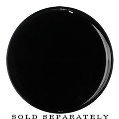24mm Clear Black Acrylic Mirror Split Saddle Plug