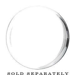 24mm Clear White Acrylic Mirror Split Saddle Plug