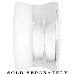 24mm Clear White Acrylic Mirror Split Saddle Plug