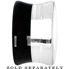 26mm Clear Black Acrylic Mirror Split Saddle Plug