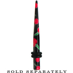 6G Black Acrylic Red Cherry Logo Taper
