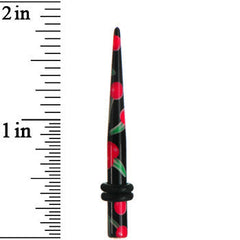 6G Black Acrylic Red Cherry Logo Taper