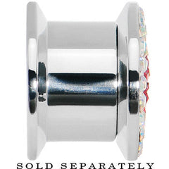 1/2 Stainless Steel Aurora Gem Red Heart Screw Fit Plug