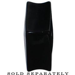 18mm Black Acrylic Square Dice Saddle Plug