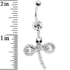 Crystalline Gem Fancy Wing Dragonfly Belly Ring
