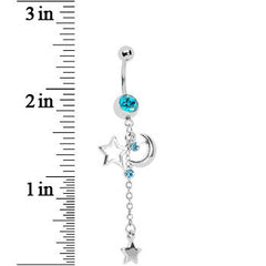 Celestial Skies Blue Gem Belly Ring