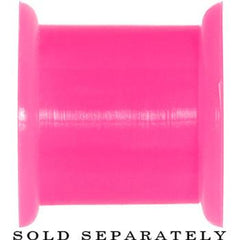 Neon Pink Silicone Peace Sign Tunnel 0G to 14mm
