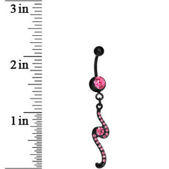 Pink Double Swirl Belly Ring
