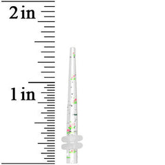 8G Clear Acrylic Glitter Cherry Confetti Taper