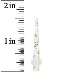 6G Clear Acrylic Glitter Cherry Confetti Taper