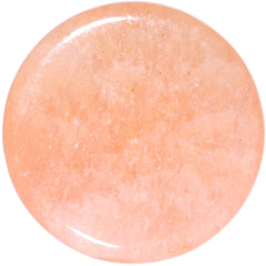 00G Peach Jade Semi Precious Stone Saddle Plug Set