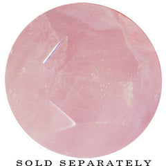9/16 Rose Quartz Semi Precious Stone Faceted Double Flare Plug