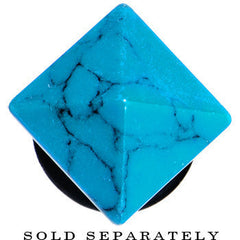 9/16 Turquoise Semi Precious Stone Pyramid Top Plug