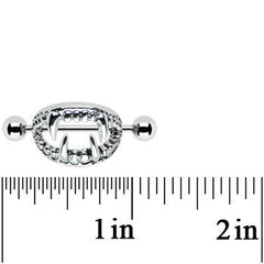Scary Halloween Fangs Nipple Shield Set 14G 18mm