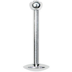 16G 3/8 Internally Threaded 2.5mm Gem Ball Labret