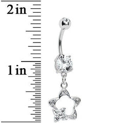 Crystalline Gem StarFlower Belly Ring