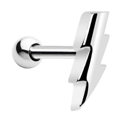 Silver 925 Lightning Bolt Cartilage Tragus Earring