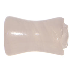 2G Natural Rose Quartz Blooming Flower Stone Saddle Plug